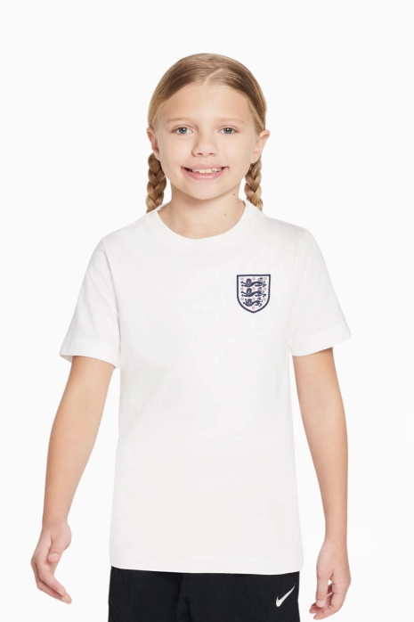 Тениска Nike Англия 2024 Crest Junior - Бяла